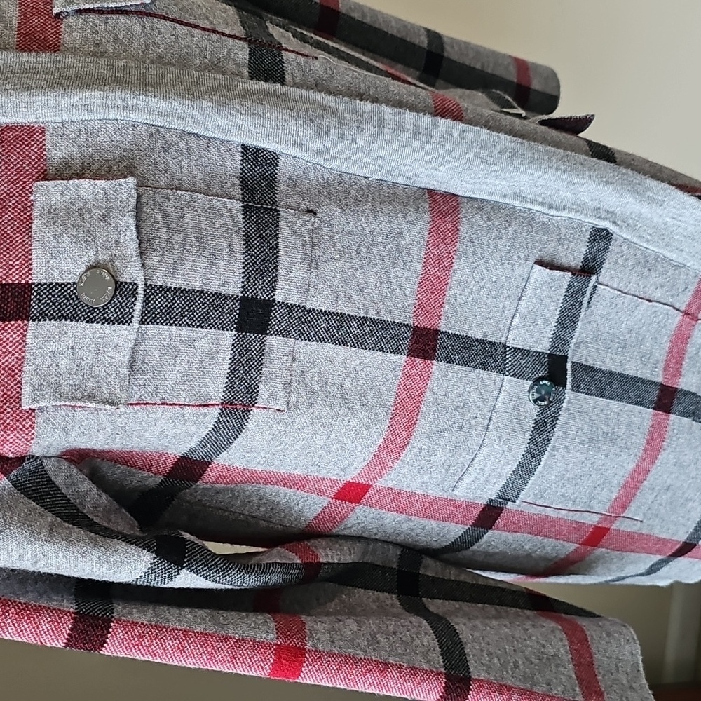 ANNE KLEIN PLAID SWEATER JACKET M - Picture 3 of 9